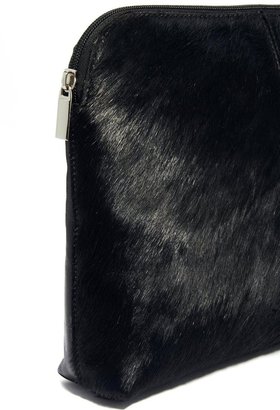 ASOS Leather Clutch Bag In Pony And Soft Construction