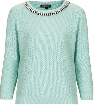 Topshop Chain Necklace Sweater