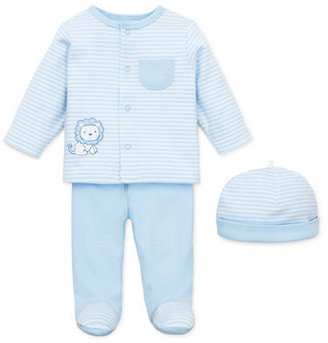 Little Me Baby Boys Three-Piece Lion Top, Footed Pants & Cap Set