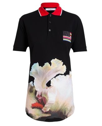 Givenchy Unisex Orchid Print Polo Shirt