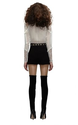 Alice + Olivia High Waisted Pleat Front Shorts