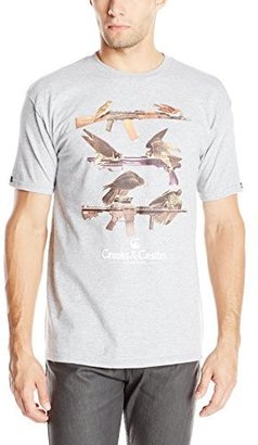 Crooks & Castles Men's Knit Crew T-Shirt Birds Of Prey