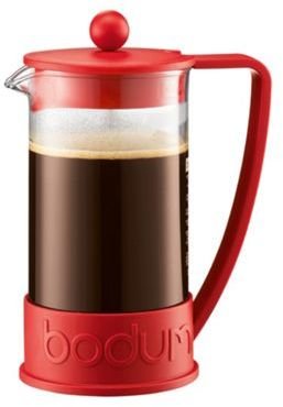 Bodum red 'Brazil' eight cup coffee maker