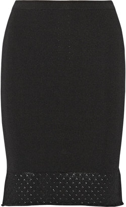 Moschino Cheap & Chic Moschino Cheap and Chic Pointelle-trimmed jersey skirt