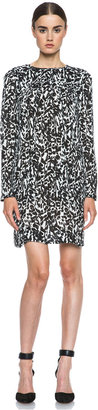 Isabel Marant Maybe Charmeuse Leopard Dress in Black
