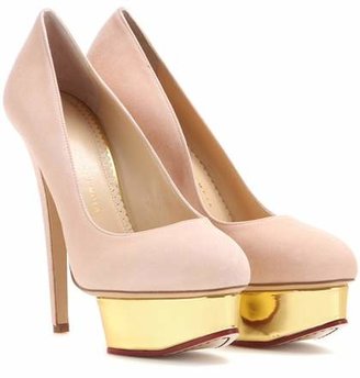 Charlotte Olympia Dolly suede platform pumps