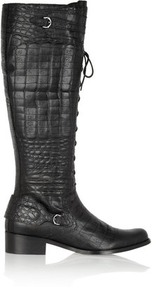 BeauFort Hunter Original croc-effect leather knee boots