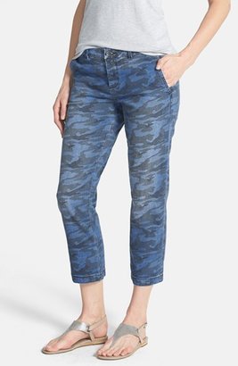 KUT from the Kloth 'Gwen' Camo Print Crop Jeans (Blue)