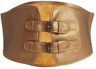 Black & Brown Black and Brown Uma Soft Leather Corset Waist Belt