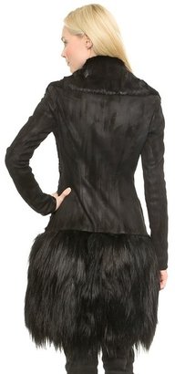 Donna Karan Belted Fur Coat