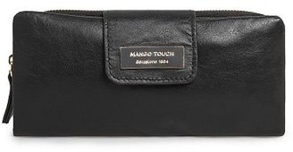 MANGO Logo leather wallet