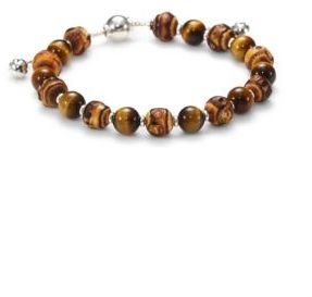 Gucci Bamboo, Tiger's Eye & Sterling Silver Beaded Bracelet