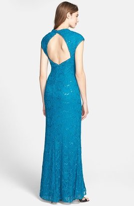 Adrianna Papell Embellished Lace Gown (Online Only)