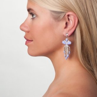 Tom Binns Lilac Crystal Chandelier Earrings