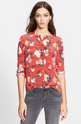 The Kooples Floral Print Silk Shirt