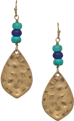 Blu Bijoux Beaded Gold Dangle Earrings