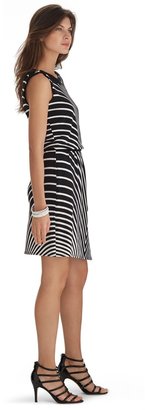 White House Black Market Sleeveless Stripe Blouson Dress