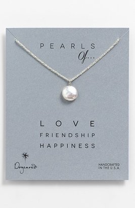 Dogeared 'Pearls of...' Boxed Coin Pearl Pendant Necklace