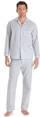 Brooks Brothers Wrinkle-Resistant Blue Stripe Pajamas