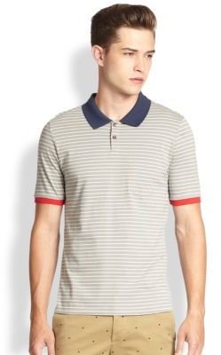 Band Of Outsiders Yarn-Dyed Striped Cotton Polo