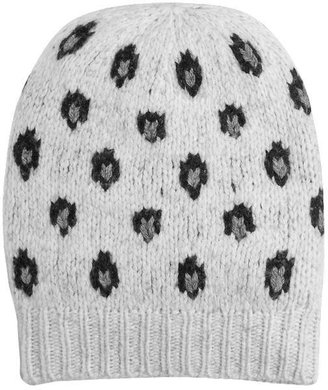 Autumn Cashmere Handknit Leopard Intarsia Hat