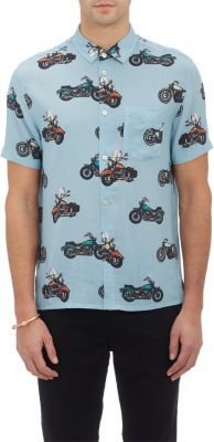 Marc by Marc Jacobs Motorcycle-Print Short-Sleeve Shirt