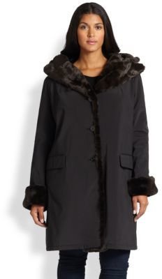 Jane Post Jane Post, Sizes 14-24 Faux Fur Storm Coat