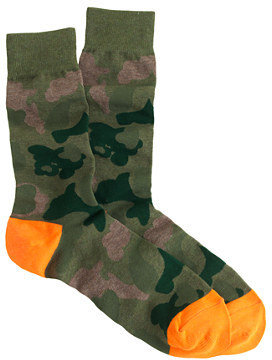 J.Crew Lightweight camo socks