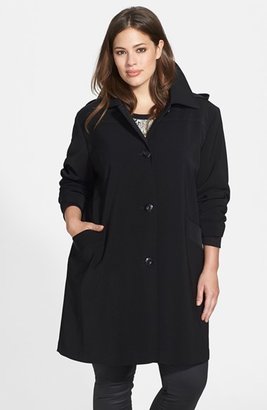 Gallery 'Napage' Raincoat with Detachable Hood & Liner (Plus Size)
