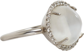 Irene Neuwirth Diamond Collection Burmese Moonstone & Diamond Ring