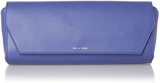 Pied A Terre Leather Zodiac flap over clutch bag