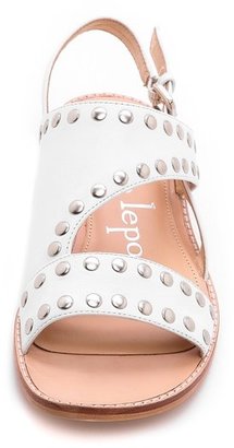 Nanette Lepore Double Time Studded Flat Sandals