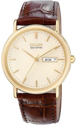 Citizen Eco-Drive Strap Classic Day-date Strap Mens Watch