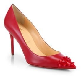 Christian Louboutin Geo Spiked Leather Pumps