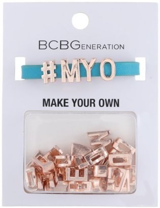 BCBGeneration Rose Gold Teal Build Your Own Identification Bracelet, 8"