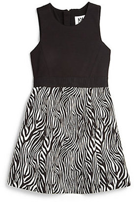 Milly Minis Girl's Zebra Knit Dress