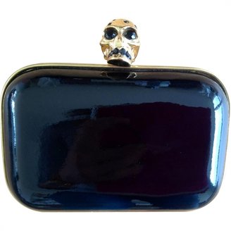 Alexander McQueen Punk Skull Glossy Leather Box Clutch