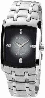 Armitron Mens Degrade Gray Rectangular Watch