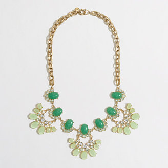 J.Crew Factory Factory stone and crystal fan necklace