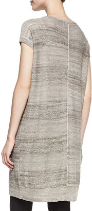 Joan Vass Short-Sleeve Linen-Blend Tunic, Women's
