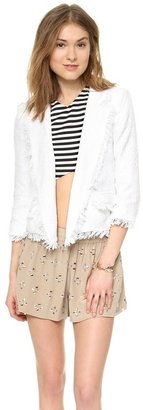 Milly Double Breasted Cropped Blazer