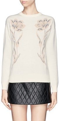 Alexander McQueen Floral jacquard wool sweater