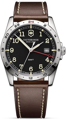 Swiss Army 566 Victorinox Swiss Army Large Infantry Watch with Leather Strap, 40mm