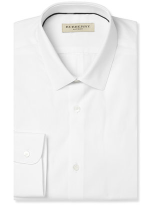 Burberry London White Slim-Fit Cotton Shirt