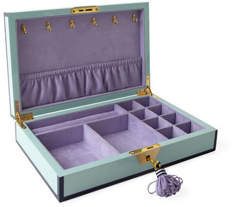 Jonathan Adler Le Wink Lacquer Jewellery Box - Ice Blue/Lavender