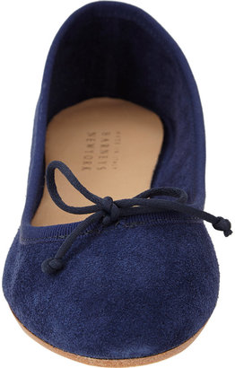 Barneys New York Suede Bow Flats
