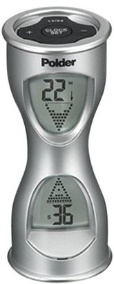 Polder Digital Hourglass Kitchen Timer, Silver