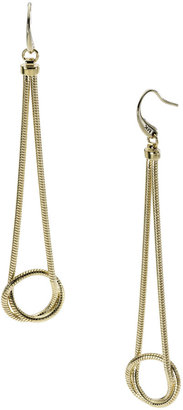 Michael Kors Snake Chain Knot Earrings, Golden