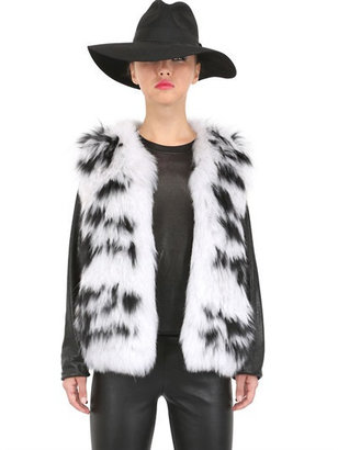 Meteo Raccoon & Fox Tricot Fur Vest