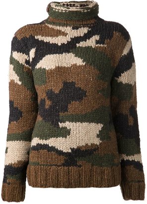 Nlst camouflage hand knit sweater